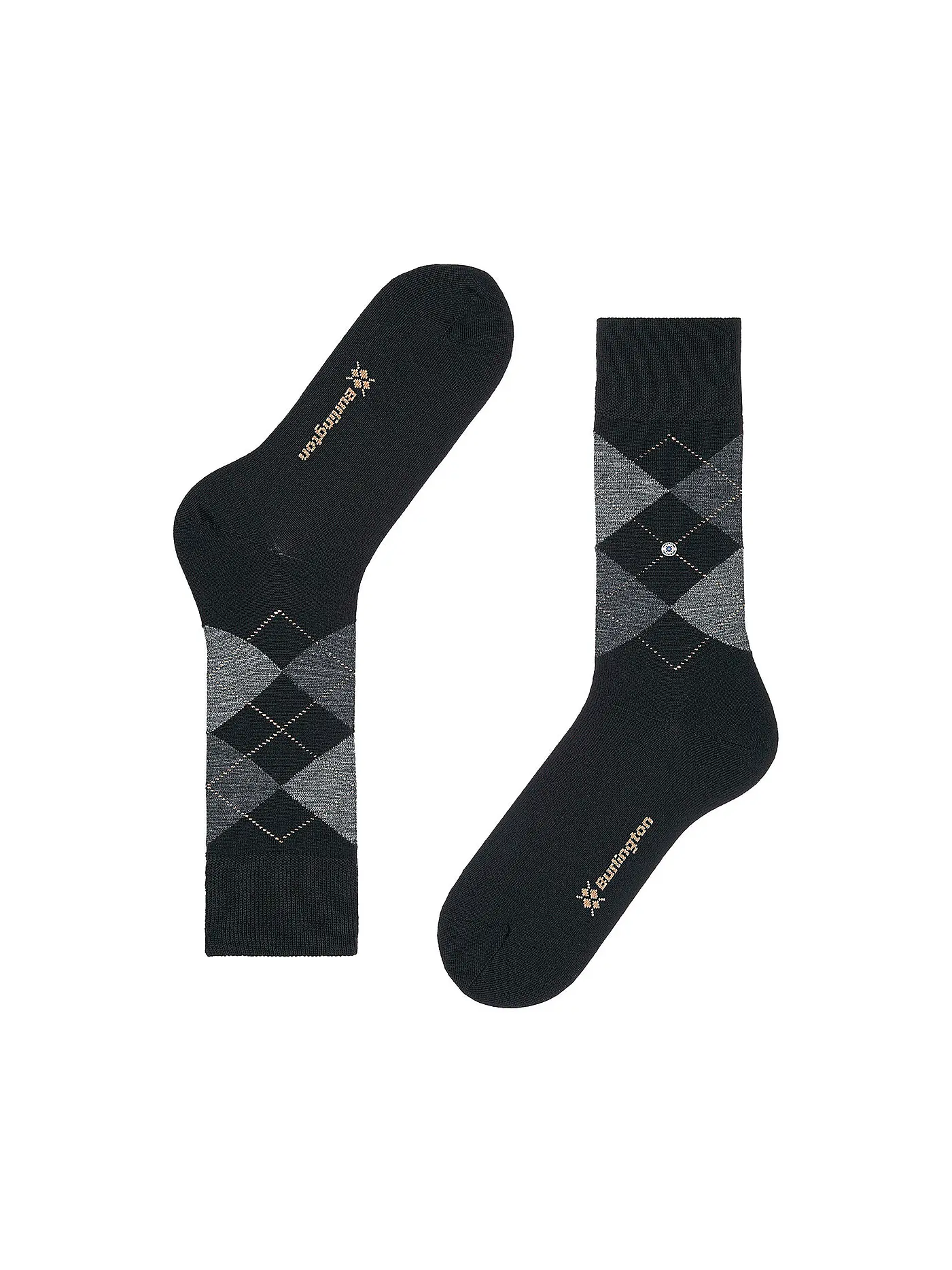 BURLINGTON | Herren Socken EDINBURGH 40-46 curry | schwarz